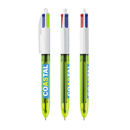 BIC® 4 Couleurs Fluo Bille Personnalisable | BCM Goodies - 1