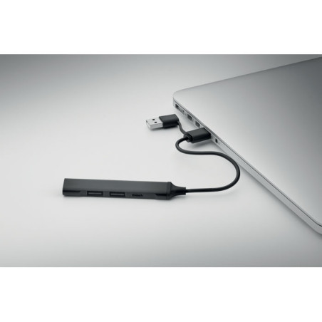 Hub USB 4 ports 19 cm CURRENT Personnalisable | BCM Goodies - 5