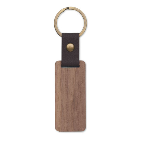 Porte-clés en noyer et PU NAWKEY Personnalisable | BCM Goodies - 2