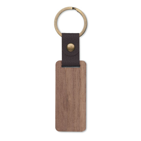Porte-clés en noyer et PU NAWKEY Personnalisable | BCM Goodies - 3