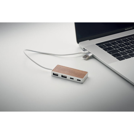 Hub USB 4 ports 27,5 cm UBAH Personnalisable | BCM Goodies - 5