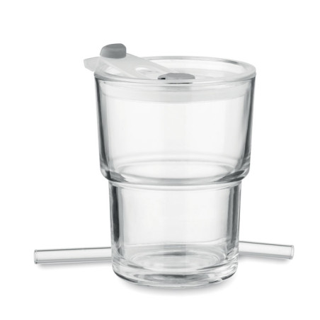 Gobelet verre et paille 400ml SIP Personnalisable | BCM Goodies - 3