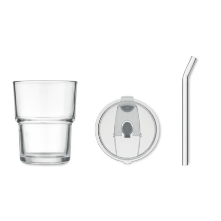 Gobelet verre et paille 400ml SIP Personnalisable | BCM Goodies - 5