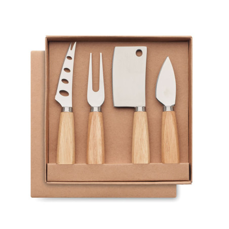 Set de 4 couteaux à fromage CAMEMBERT Personnalisable | BCM Goodies - 4