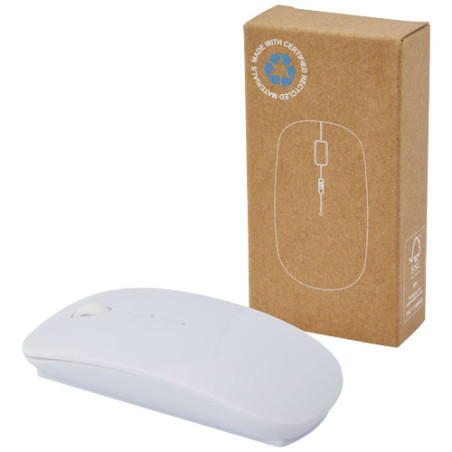 Souris sans fil Menlo en plastique recyclé certifié RCS  Personnalisable | BCM Goodies - 1