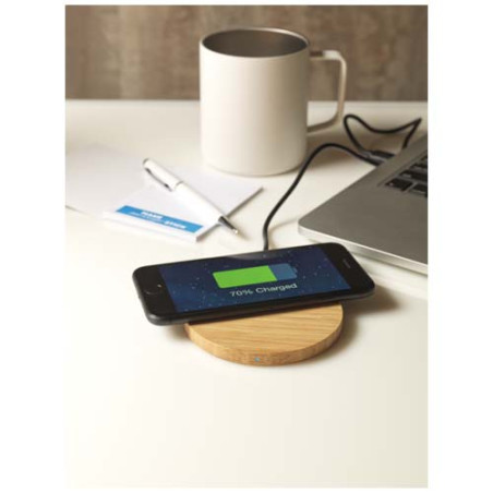Tapis de charge sans fil en bambou Essence de 15 W Personnalisable | BCM Goodies - 3