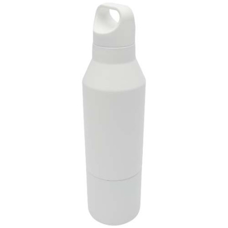 Bouteille isotherme Odessy de 600 ml en acier inoxydable recyclé RCS avec gobelet de 300 ml Personnalisable | BCM Goodies - 3