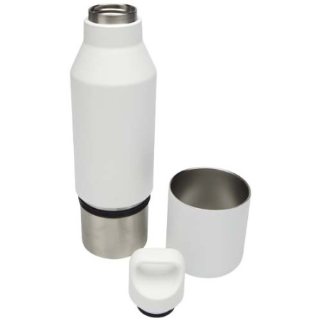 Bouteille isotherme Odessy de 600 ml en acier inoxydable recyclé RCS avec gobelet de 300 ml Personnalisable | BCM Goodies - 2