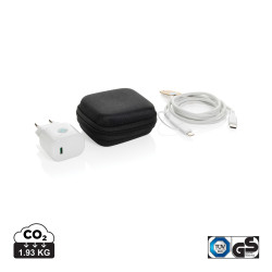 Set câble et chargeur 20W en PET recyclé RCS Boost Personnalisable | BCM Goodies - 3