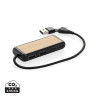 Hub USB à double entrée en plastique et en bambou  RCS Link Personnalisable | BCM Goodies - 3