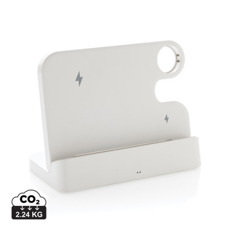 Double chargeur 15W en plastique RCS avec emplacement iWatch Personnalisable | BCM Goodies - 3
