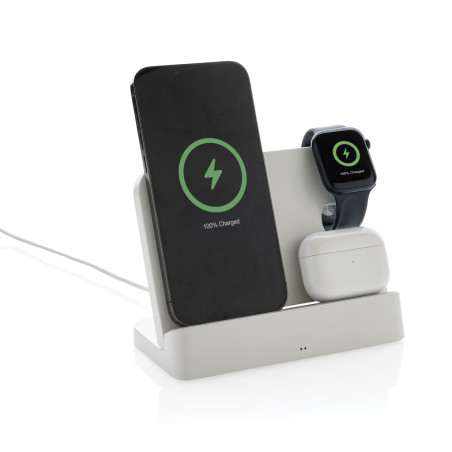 Double chargeur 15W en plastique RCS avec emplacement iWatch Personnalisable | BCM Goodies - 2