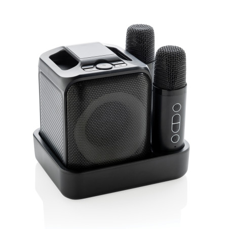 Set karaoké avec double micro en plastique RCS SingVIBE Personnalisable | BCM Goodies - 1