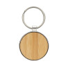 Porte-clés rond en alliage de zinc RCS et bambou Personnalisable | BCM Goodies - 1
