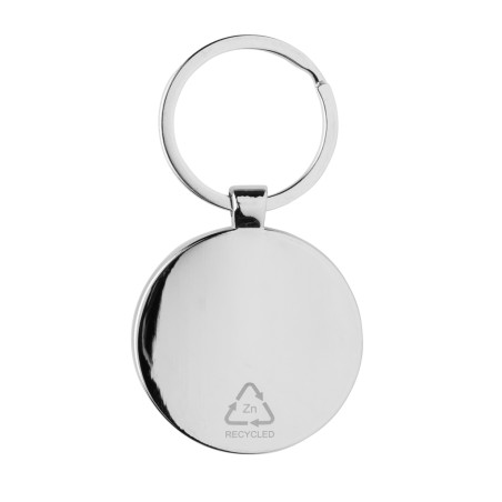 Porte-clés rond en alliage de zinc RCS et bambou Personnalisable | BCM Goodies - 2