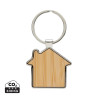 Porte-clés maison en alliage de zinc RCS et bambou Personnalisable | BCM Goodies - 3