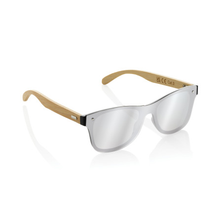 Lunettes de soleil en plastique recyclé RCS et bambou Prism Personnalisable | BCM Goodies - 1