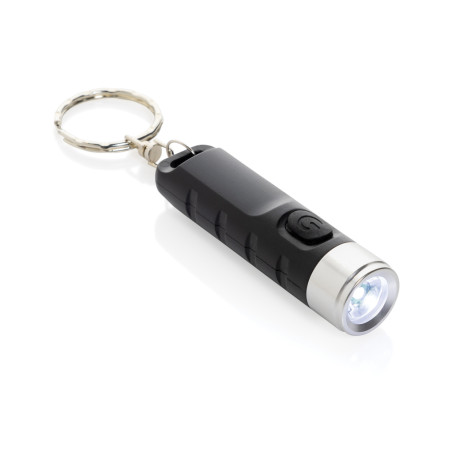 Porte-clés lampe torche charge USB en plastique RCS Globix Personnalisable | BCM Goodies - 1
