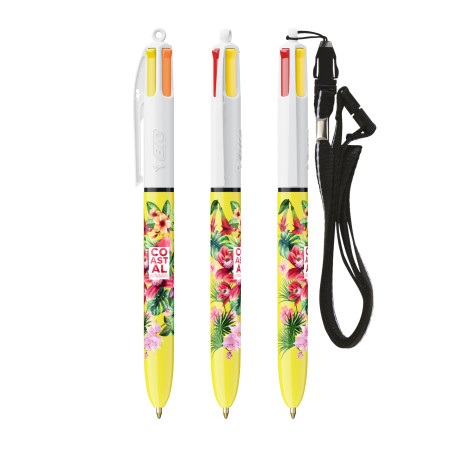 BIC® 4 Couleurs Sun ballpen + Lanyard Personnalisable | BCM Goodies - 1