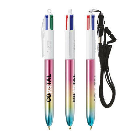 BIC® 4 Couleurs® Gradient + Lanyard Personnalisable | BCM Goodies - 1