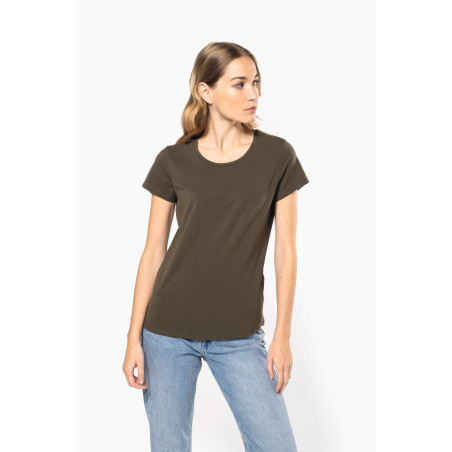 T-shirt col rond manches courtes femme Personnalisable | BCM Goodies - 4
