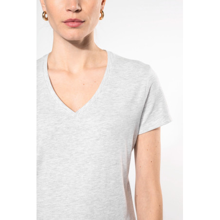 T-shirt col V manches courtes femme Personnalisable | BCM Goodies - 2