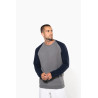 Sweat-shirt French Terry Bio bicolore col rond manches raglan homme Personnalisable | BCM Goodies - 4