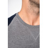 Sweat-shirt French Terry Bio bicolore col rond manches raglan homme Personnalisable | BCM Goodies - 3