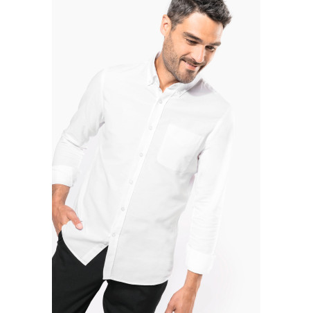 Chemise Oxford lavée manches longues Personnalisable | BCM Goodies - 2