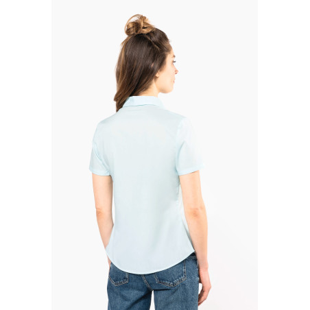 Chemise popeline polycoton manches courtes entretien facile femme Personnalisable | BCM Goodies - 1