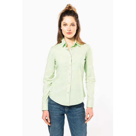 Chemise popeline polycoton entretien facile femme Personnalisable | BCM Goodies - 4