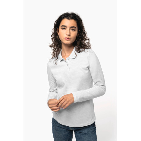 Polo manches longues femme Personnalisable | BCM Goodies - 4