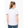 Polo femme manches courtes à liserés contrastés Personnalisable | BCM Goodies - 1