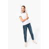 Polo femme manches courtes à liserés contrastés Personnalisable | BCM Goodies - 3