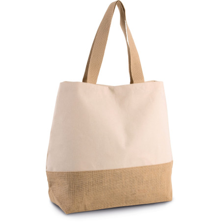 Sac shopping en toiles de coton et jute Personnalisable | BCM Goodies - 3