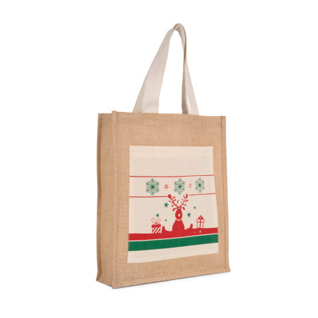 Sac shopping avec motifs de Noël Personnalisable | BCM Goodies - 1