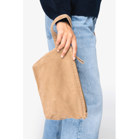 Pochette écoresponsable délavée en velours côtelé Personnalisable | BCM Goodies - 3