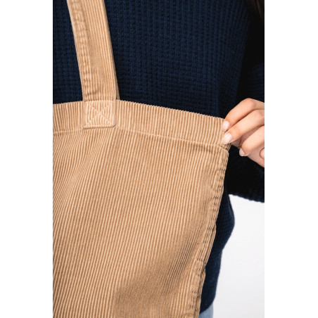 Sac écoresponsable délavé en velours côtelé Personnalisable | BCM Goodies - 1