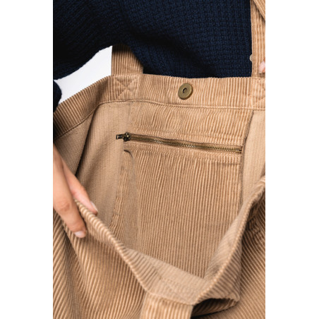 Sac écoresponsable délavé en velours côtelé Personnalisable | BCM Goodies - 2