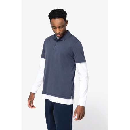 Polo écoresponsable délavé en jersey homme Personnalisable | BCM Goodies - 2