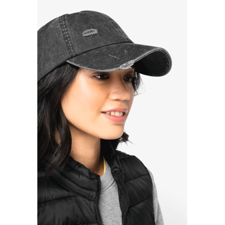 Casquette écoresponsable effet déchiré unisexe Personnalisable | BCM Goodies - 1