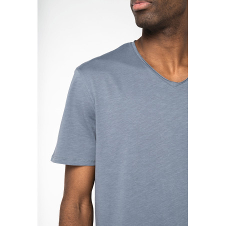 T-shirt écoresponsable slub bords francs homme Personnalisable | BCM Goodies - 3
