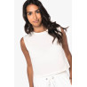 T-shirt écoresponsable  crop sans manche femme Personnalisable | BCM Goodies - 3