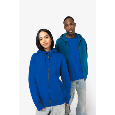 Sweat-shirt écoresponsable zippé à capuche unisexe Personnalisable | BCM Goodies - 4