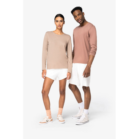 T-shirt écoresponsable délavé manches longues unisexe Personnalisable | BCM Goodies - 1