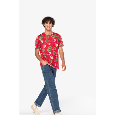 T-shirt écoresponsable imprimé tropical homme Personnalisable | BCM Goodies - 1