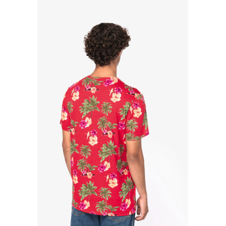 T-shirt écoresponsable imprimé tropical homme Personnalisable | BCM Goodies - 2