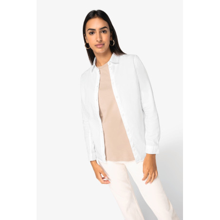 Chemise écoresponsable délavée femme Personnalisable | BCM Goodies - 4