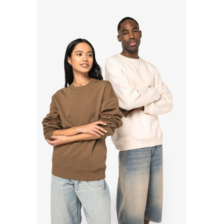 Sweat-shirt écoresponsable à col rond oversize unisexe Personnalisable | BCM Goodies - 4