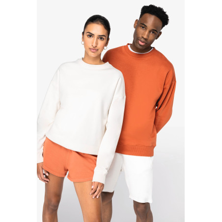 Sweat-shirt écoresponsable à col rond oversize unisexe Personnalisable | BCM Goodies - 2